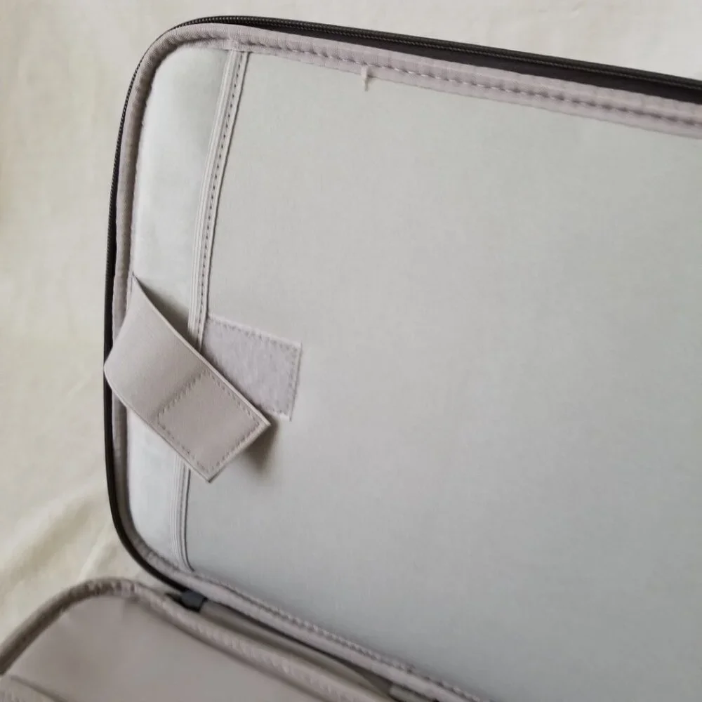 NEW! Faux Leather Laptop Computer Carrying Case w/Plush Pocket & Velcro Strap
